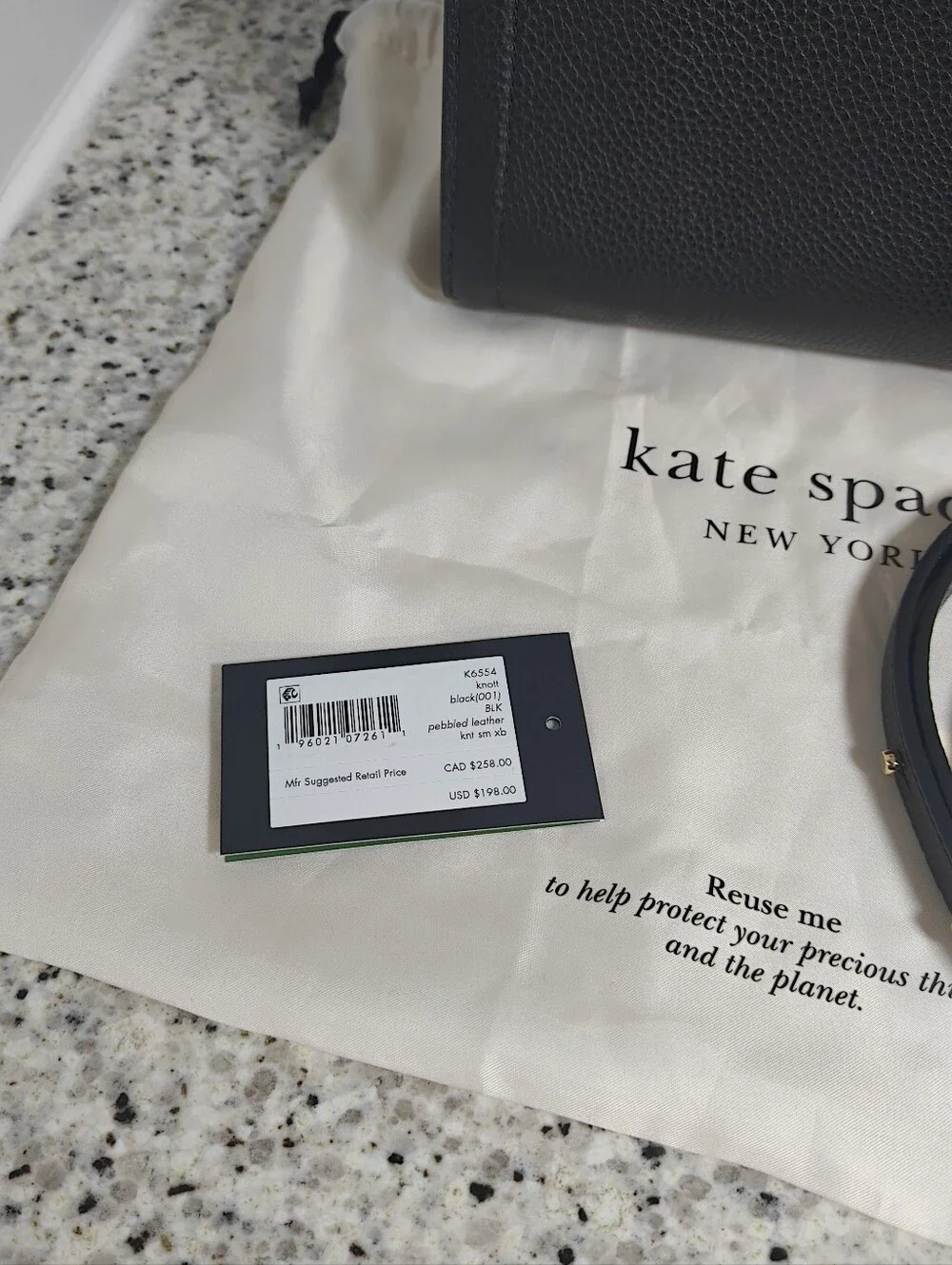 Kate spade pebbled leather crossbody bag (Black)